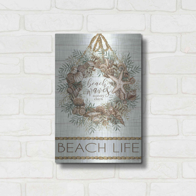 «Beach Waves Wreath» par Cindy Jacobs, H 16 po x l 12 po