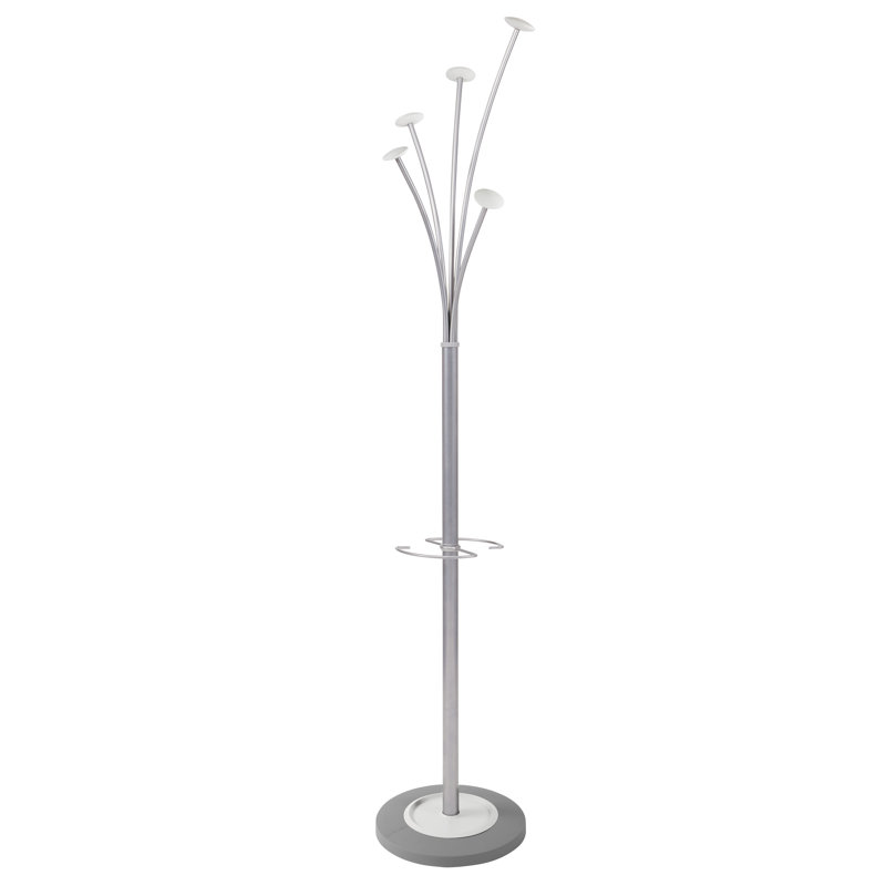 Abihail Metal Freestanding Coat Rack, White