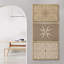 Geometric Line " Ironwork Elegant Tan And Brown Vintage Rustic " 3 - Pieces-100136231-100136232