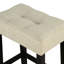 Table de salle à manger contemporaine 3 pièces, table et 2 tabourets avec sièges, plateau transitionnel rectangulaire pour étude inclus, pièce Design