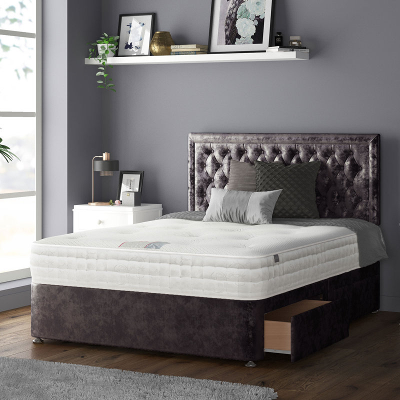 Scarborough Upholstered Headboard, Double (4'6), Amethyst