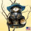 Ornement en forme de chat en forme de chat