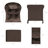 Outdoor 2.5'' Rocking Chair Seat / Back Cushion-999244686