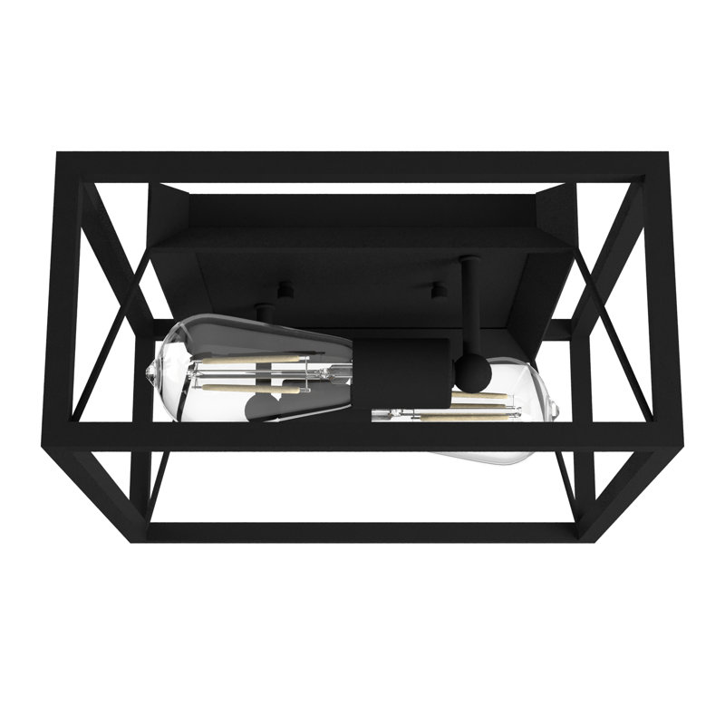 Doherty 2 Light 12" Flush Mount, Natural Iron