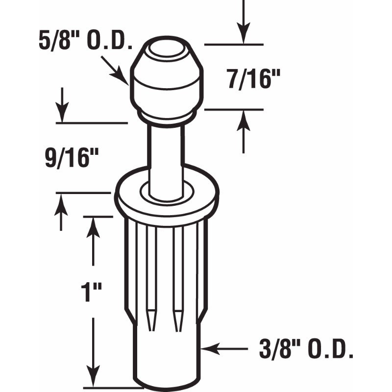 Prime-Line Nylon Top, Bi-Fold Top Mount Pivot
