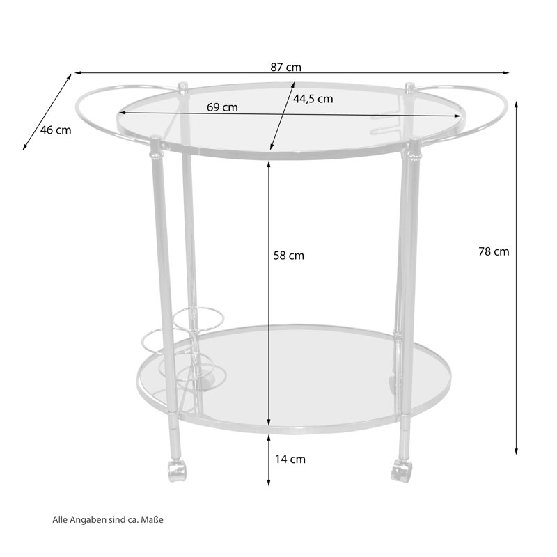 Crass Metal Bar Cart