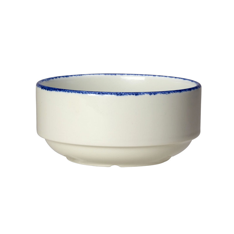Tasse à soupe empilée BLUE DAPPLE, Blanc / Bleu