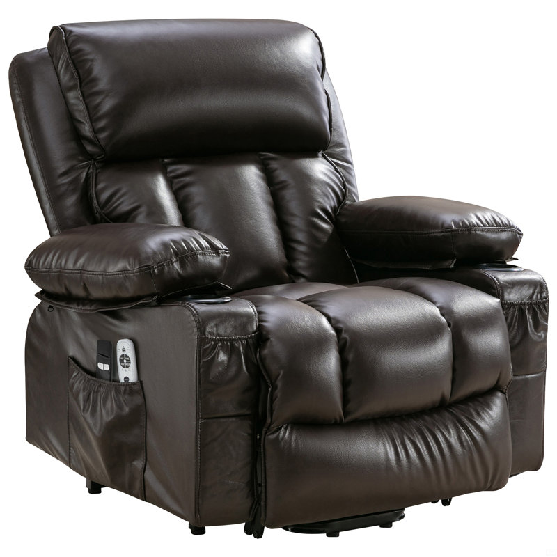 Power Electric Massage Lift Lounge Chair, Brown