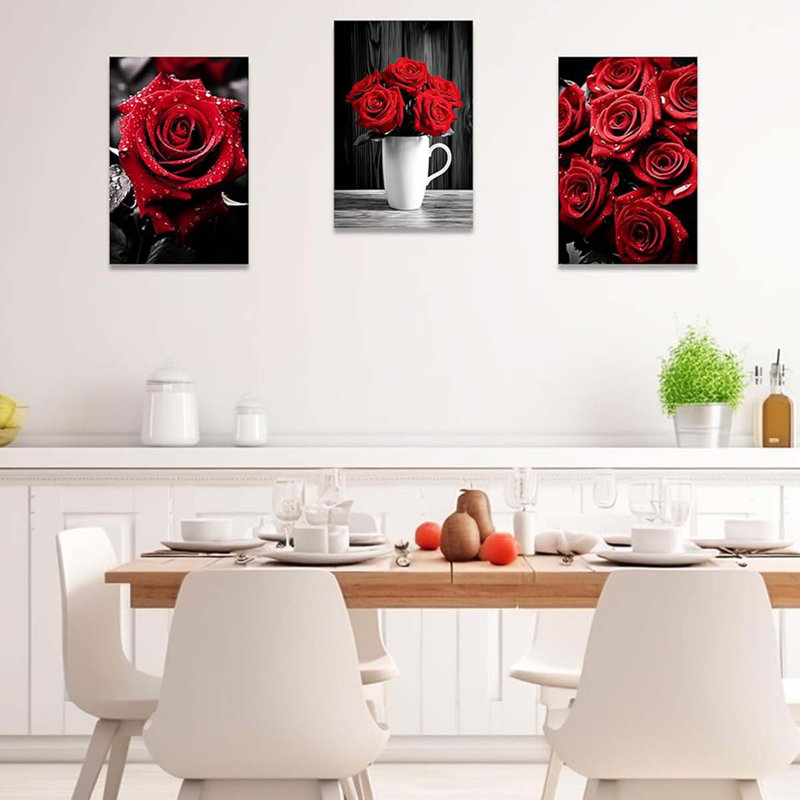3 Piece Wrapped Canvas Print, 90 cm H x 180 cm W