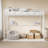 Twin Metal Loft Bed Frame with Arched Guardrail & Ladder, Modern Design, White-1513776783