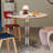 White Silver Round Sintered Stone Dining table