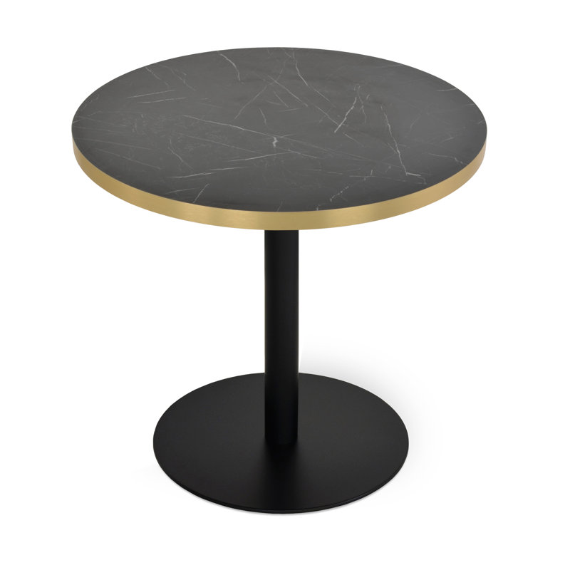 Table de salle à manger Tango, H 29,5 po x L 27 po x l 27 po, Noir mat, Noir