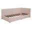 Lit de jour simple rembourré en lin avec 2 tiroirs de rangement, structure de canapé-lit, aucun sommier tapissier requis, beige-162328103