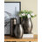 9.5X5.5X12" Aluminum Layered Chisel Oval Vase