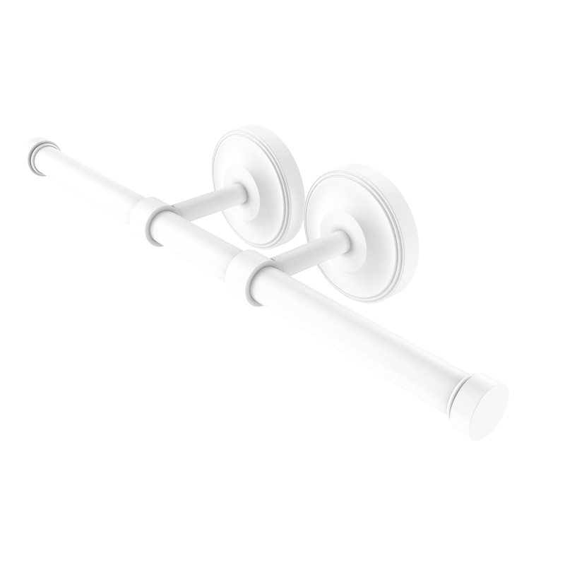 Porte-papier hygiénique mural double rouleau Alcott, Blanc mat