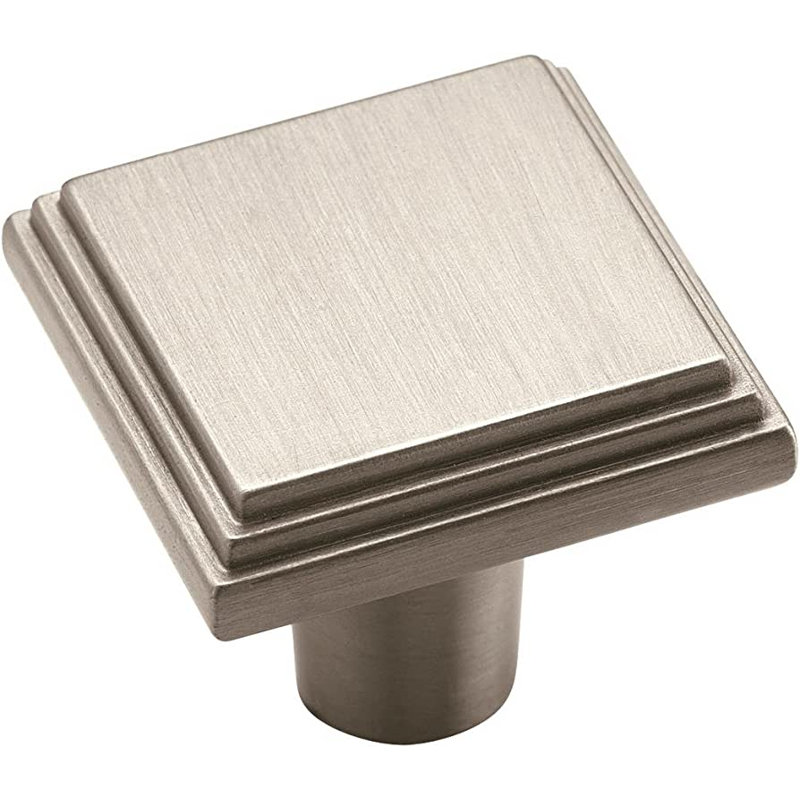 (Paquet de 5) Nickel satiné à bouton carré 1-1 / 16 po Manor