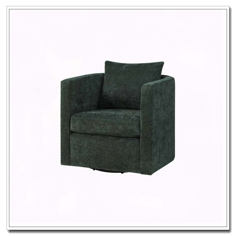 Sutton Kelly Green  Swivel Barrel Chair, Green