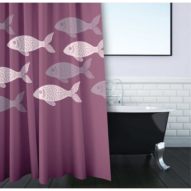 Rideau de douche simple Ludwig, Mauve