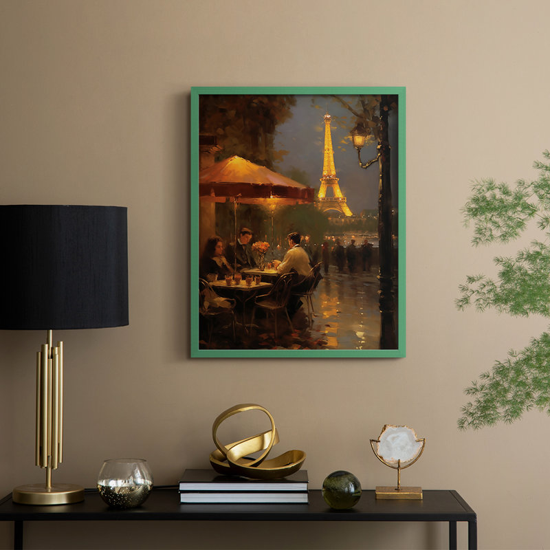 «LANDSCAPES Series CCCEXV», reproduction encadrée - bois massif, H 15 po x l 12 po, Vert