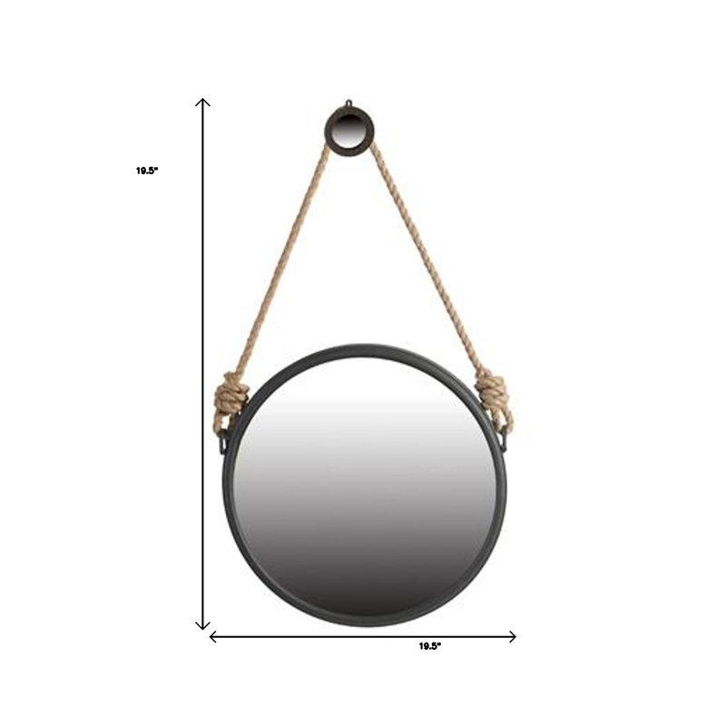 Miroir d'appoint 20 po mural mat avec cadre en métal