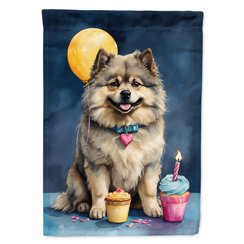 Happy Birthday House Flag, Keeshond