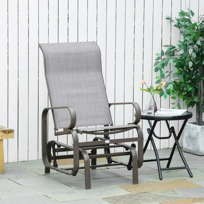Fauteuil oscillant d'extérieur, balançoires pour patio extérieur avec mécanisme à bascule lisse et construction légère pour la cour arrière