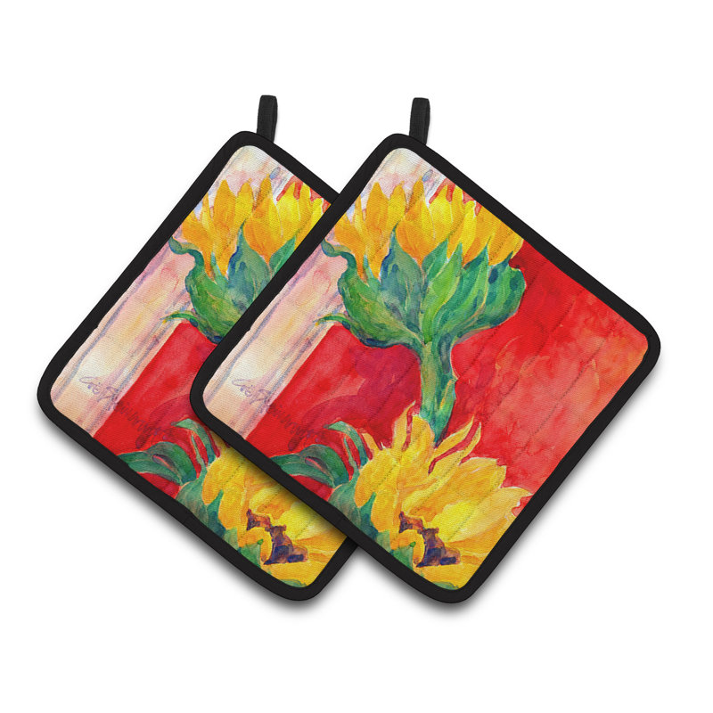 Cuisinier poignée east urban home fleur-tournesol