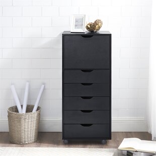 Naomi Home Amy 5-Drawer Office File Storage Cabinet with Shelves Color Black