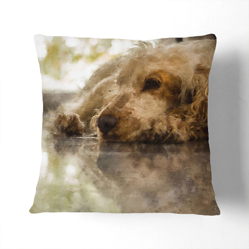 Cocker Spaniel Dog Square Throw Cushion, 55cm H x 55cm W x 20cm D