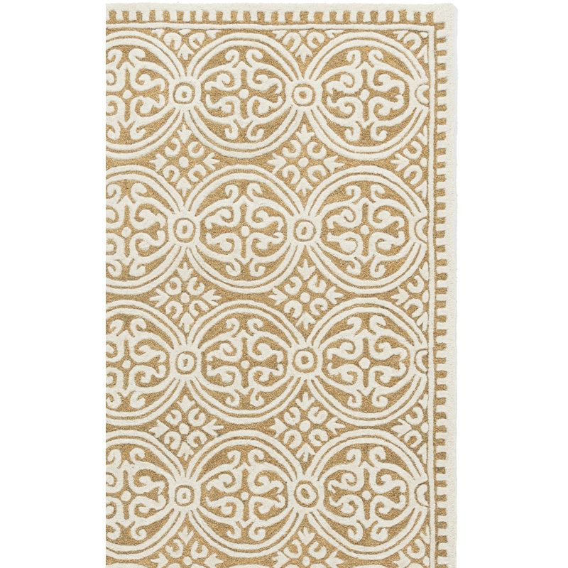 Tapis damassé en laine touffeté à la main Cambridge 123, Rectangle 6 pi x 9 pi