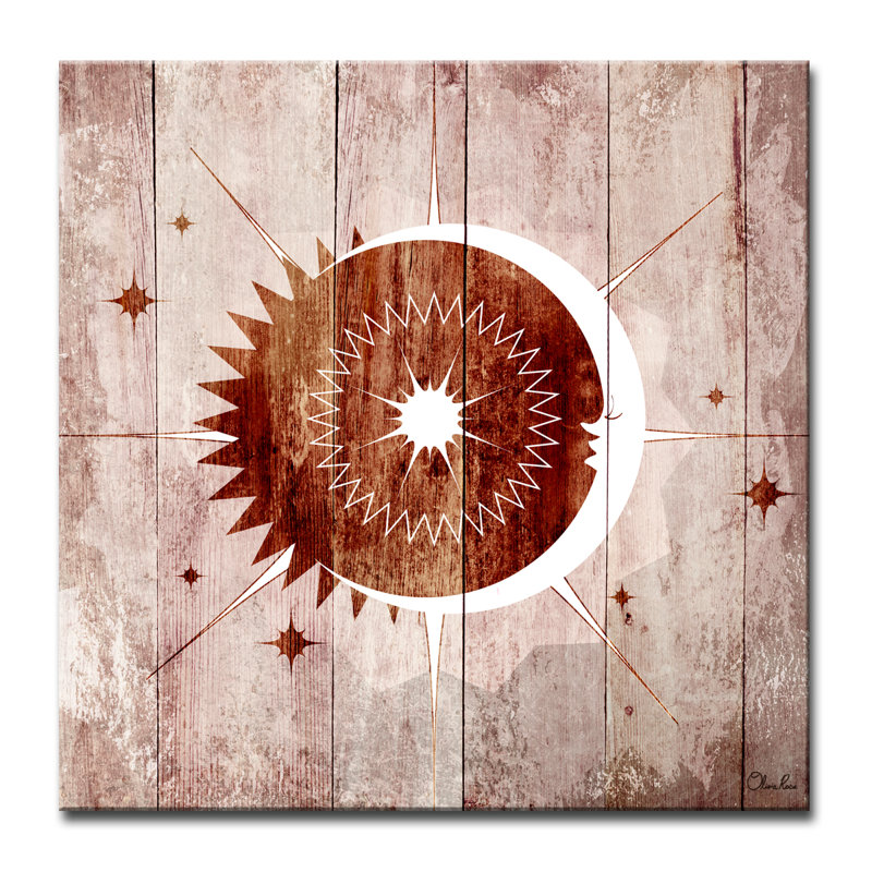 «Sun-Moon II», reproduction d'impression sur toile tendue, H 12 po x l 12 po x P 1,5 po