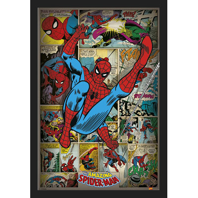 " Spiderman Retro Comic Book Cover "