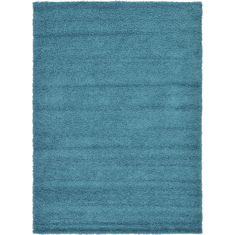 Tapis bleu sarcelle Sybil, Rectangle 7 pi x 10 pi