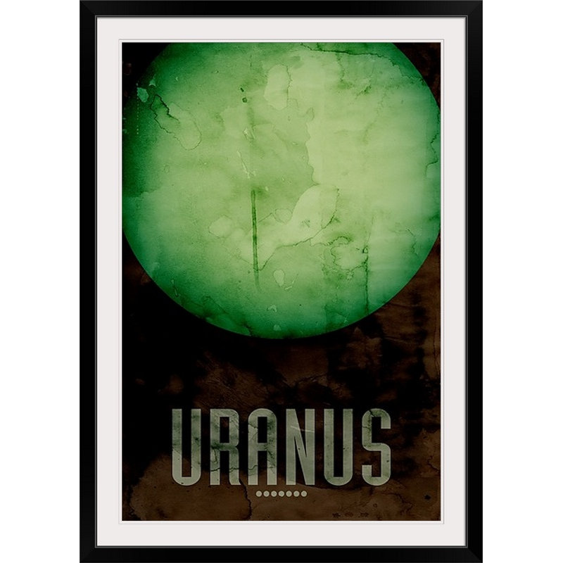 «The Planet Uranus» par Francy, impression, H 26 po x l 20 po x P 1 po, Cadre noir