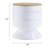 Stylish Display And Utility White Accent Table - Fully Assembled, Speedy Assembly- Practicality Modern With Function Assembled