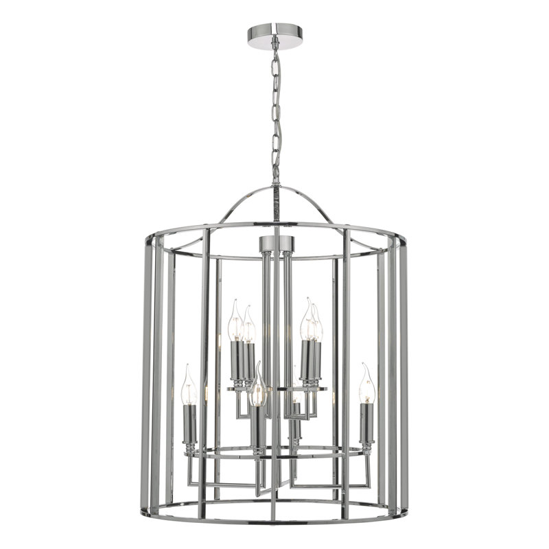 Sergey 8 - Light Chrome Lantern Pendant