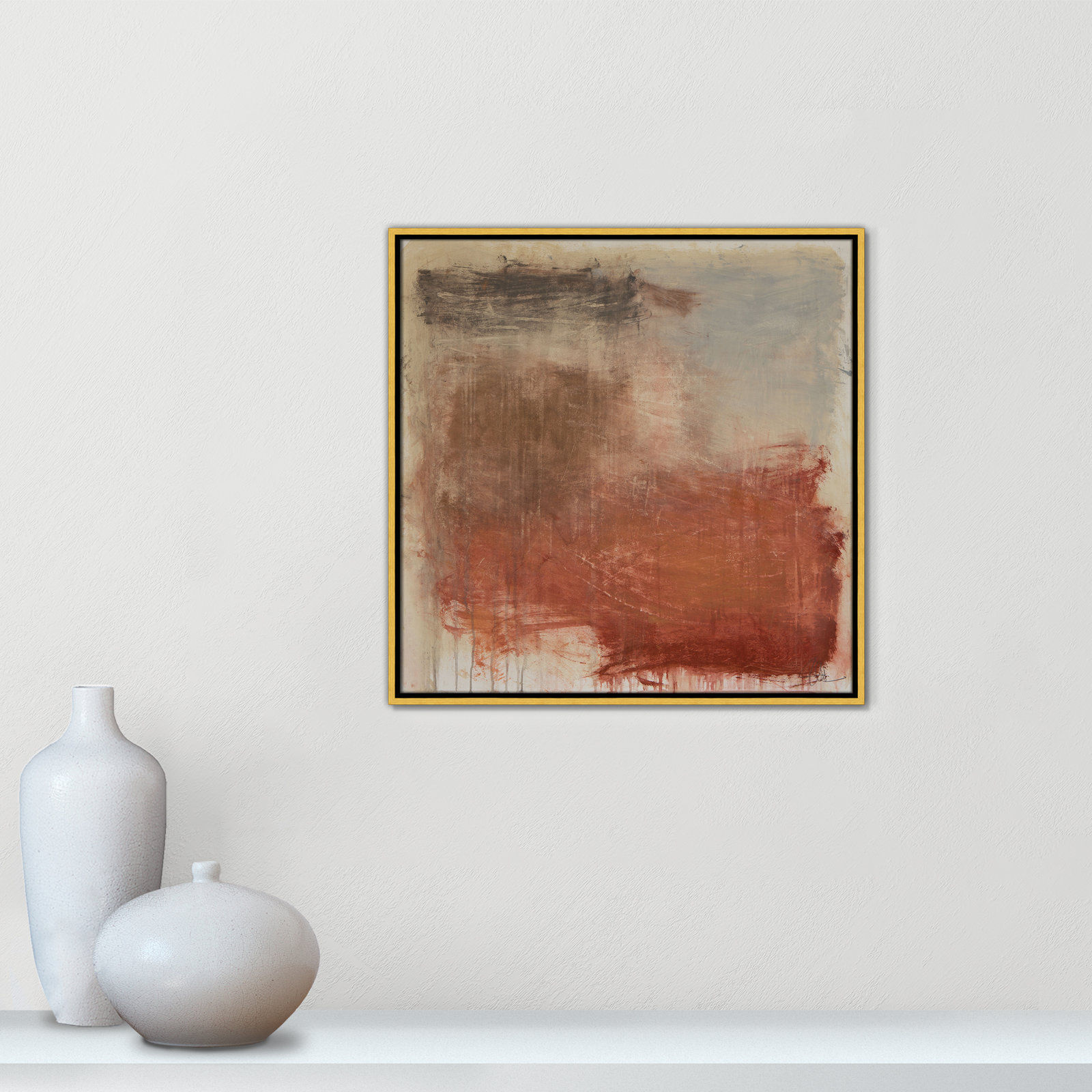 Colin "Autumn Over The Riviera" Print, 25.5" H x 25.5" W, Gold