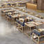 Banc rembourré en similicuir Light Luxury Cafe