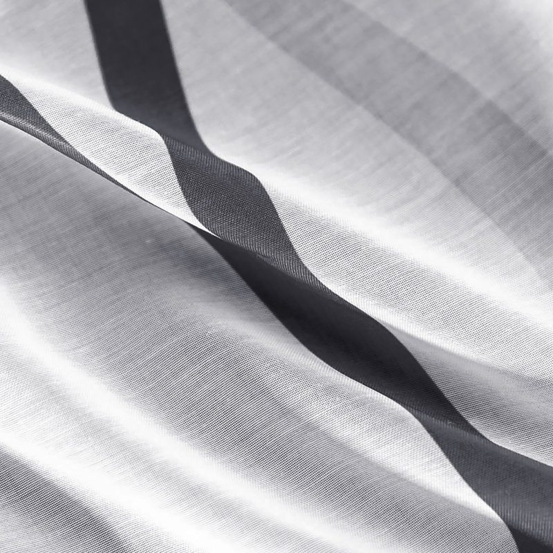 Paire de rideaux semi-transparents avec œillets, Gris, L 54 po x L 84 po