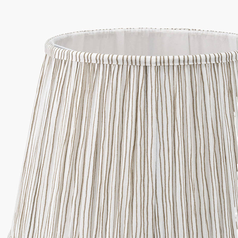 Pleated Cotton Lamp Shade, Natural, 28cm H x 40cm W x 40cm D