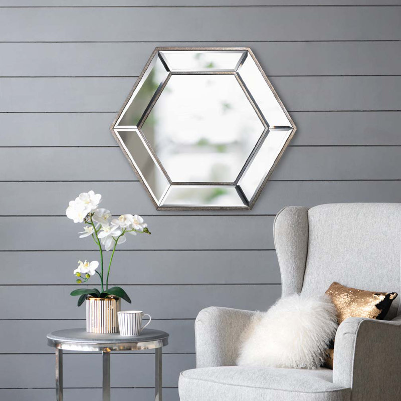 20" x 18" Hexagon Wall Mirror