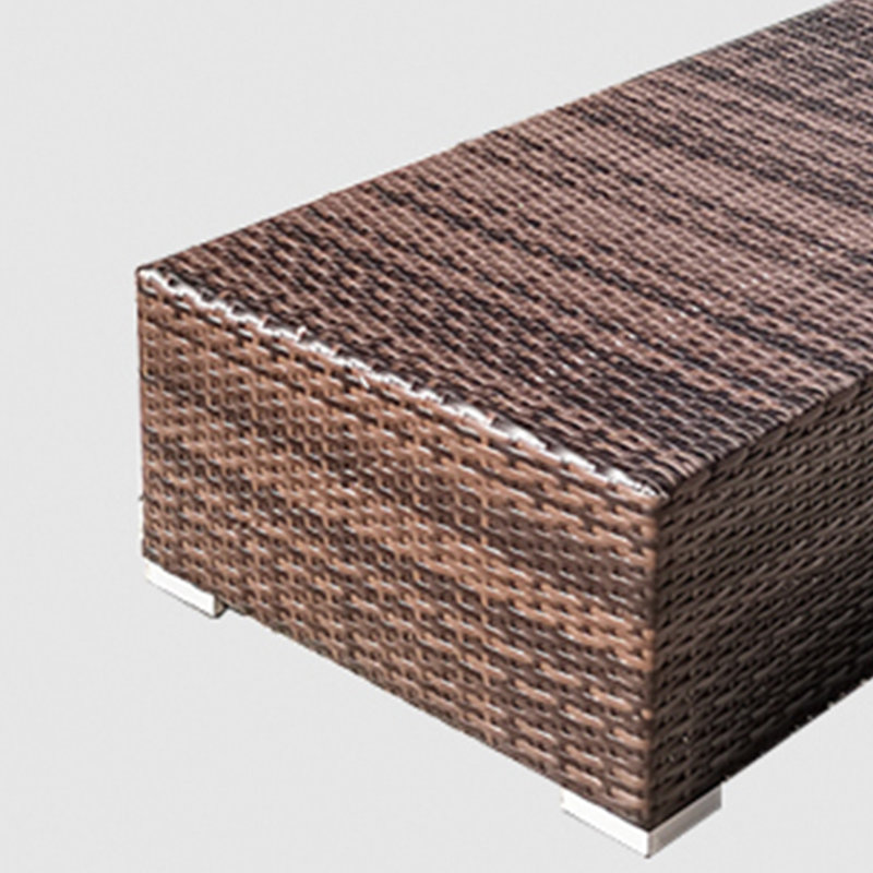 Paterok Outdoor Wicker Chaise Lounge Set with Table