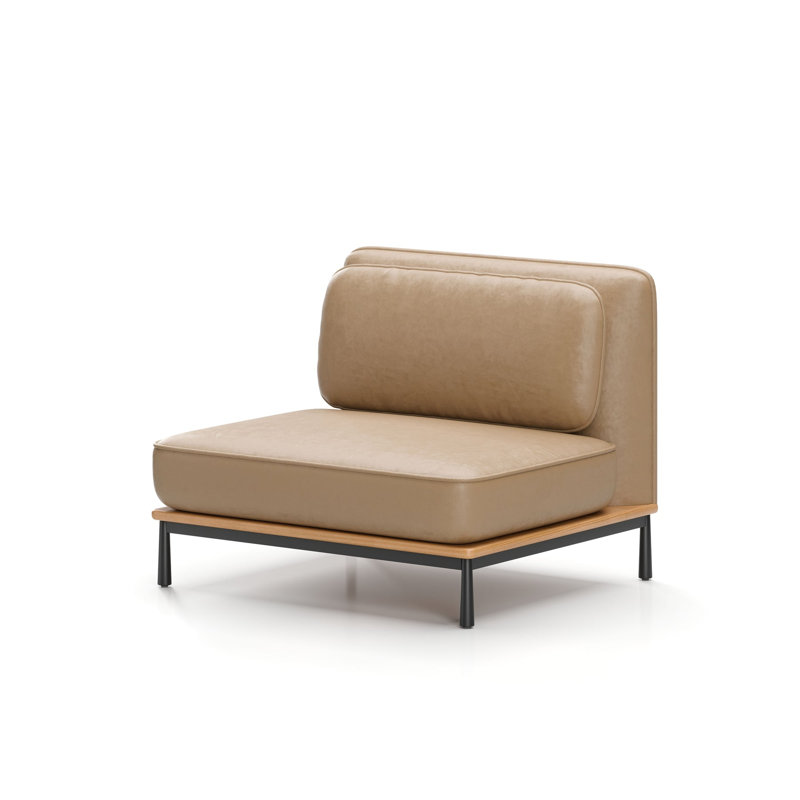 Arc Chair, Bellagio 2 Cream 8805 Pigmented Leather, Natural Oak