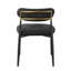Ensemble de 2 chaises d'appoint en tissu noir et finition noire Jaramillo