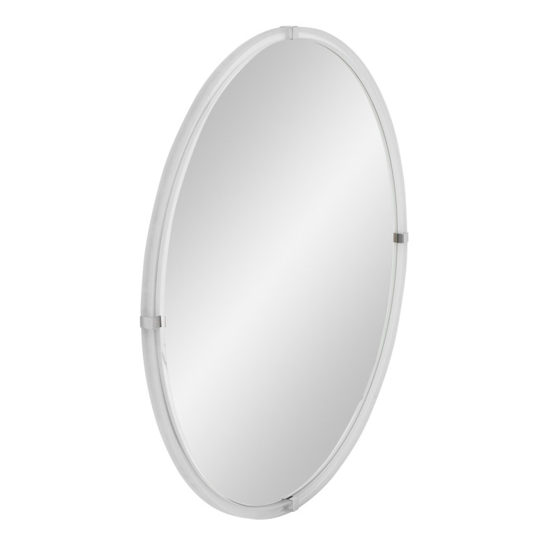 Liza Tioga Boho Wall Mirror with Natural Wood Frame & Knob Accents