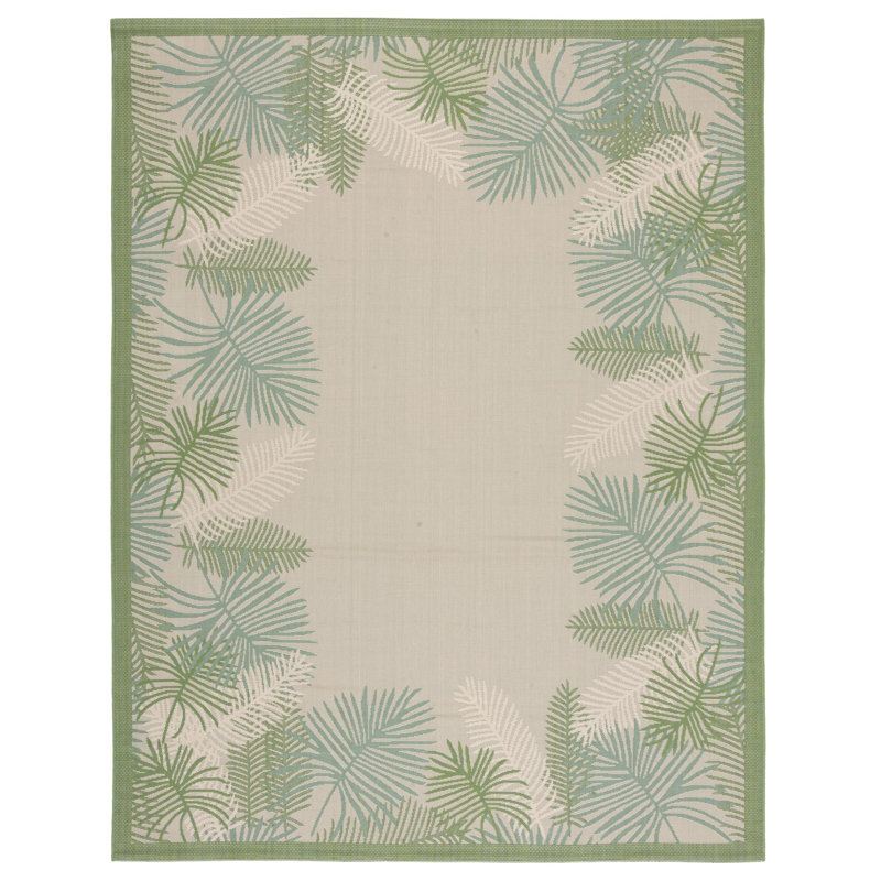 Lueck Performance Floral Indoor/Outdoor Area Rug, Rectangle 4' x 5'7"