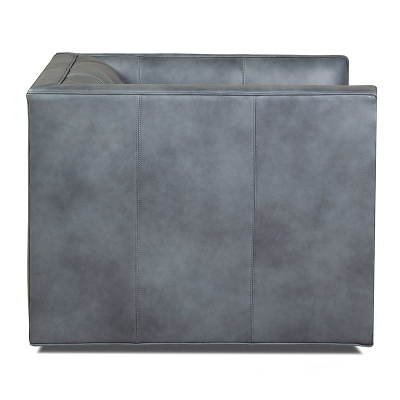 Laslow Leather Tufted Armchair, Dymond Dust