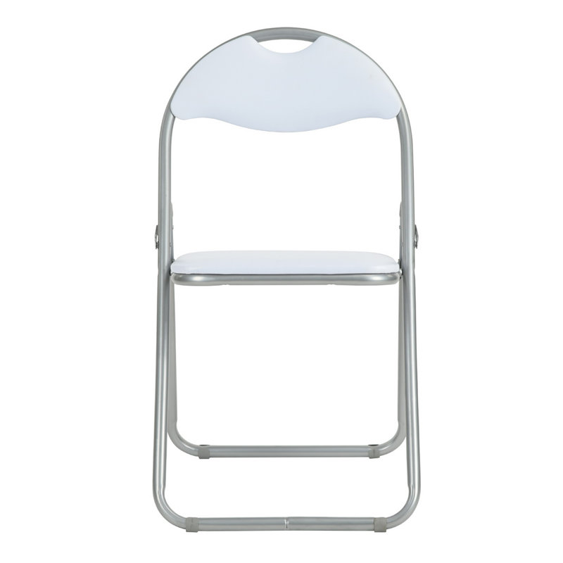 Angel-Marie 45cm H Upholstered Metal Side Chair, White