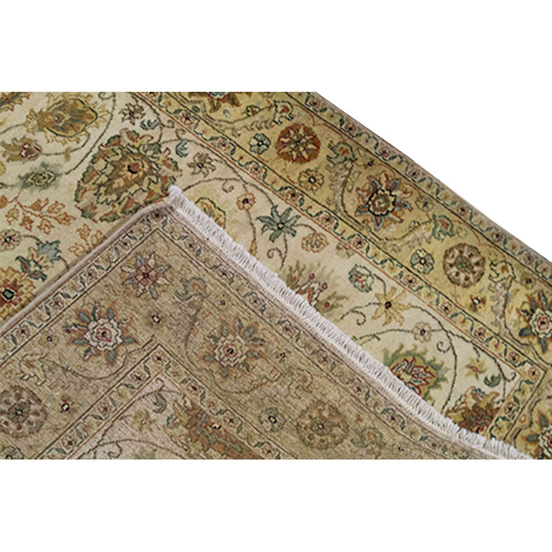 Hand-Knotted High-Quality Cream and Beige Area Rug