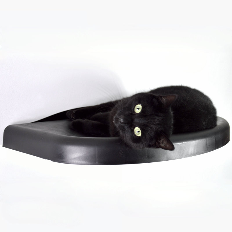 Lancaster Faux Fur Elevated Pet Bed, Black